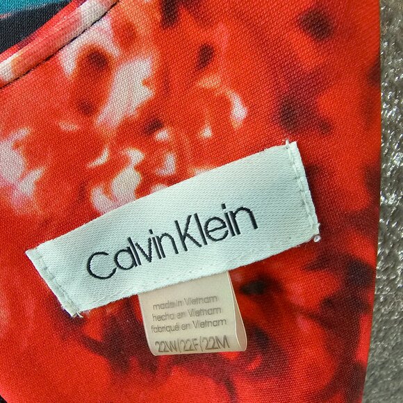 Calvin Klein Floral Sheath Scuba Dress Plus Size 22W - Picture 9 of 14